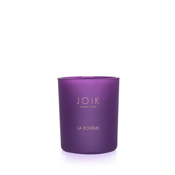 la boheme scented candle. deep purple, eclectic with oriental spices