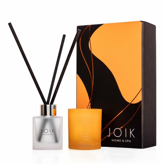 candle and diffuser gift set- scented candle and reed diffuser mandarin and grapefruit scent